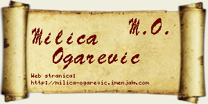 Milica Ogarević vizit kartica